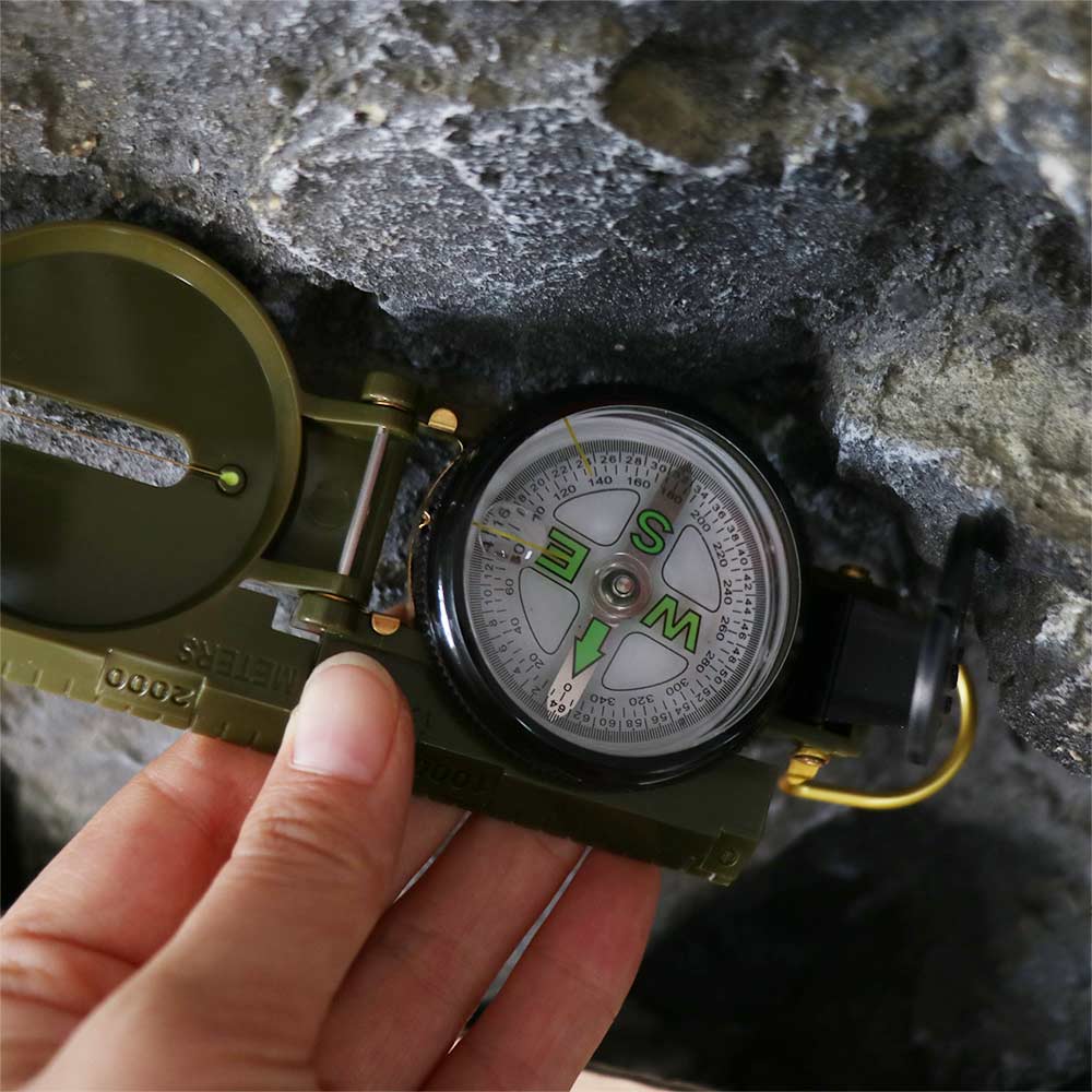 Compass Lensatic - Kompas Profesional Tahan Air, Terbuat dari