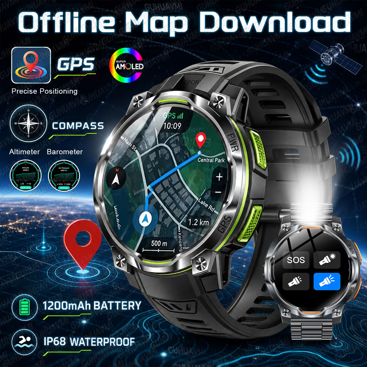 Compass Lensatic - Jam Tangan Pintar GPS Militer Terbaru