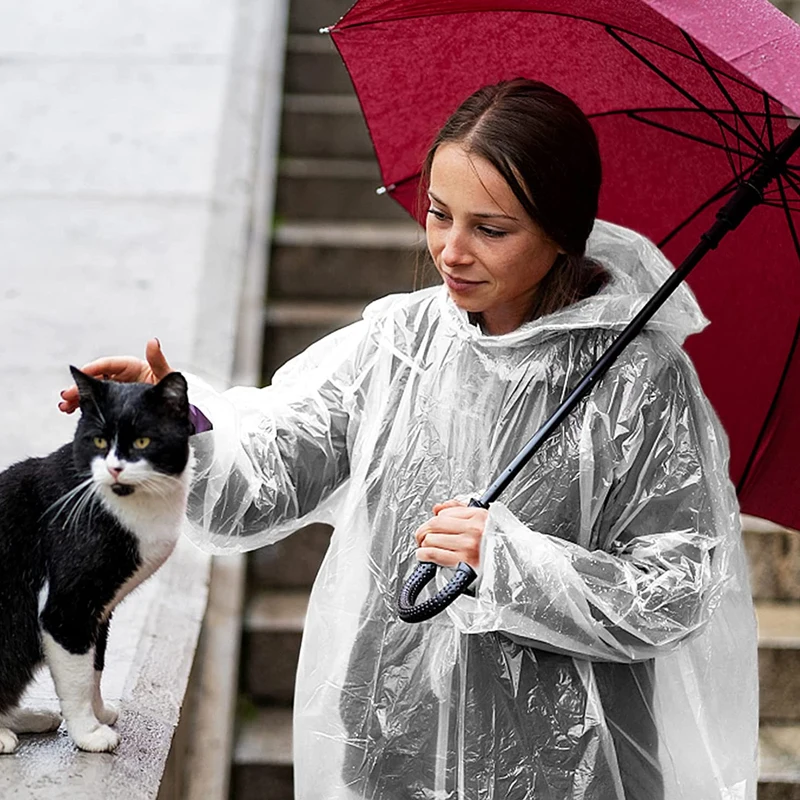 6 Buah Jas Hujan Sekali Pakai, - Emergency Poncho Rain ulasan dan harga