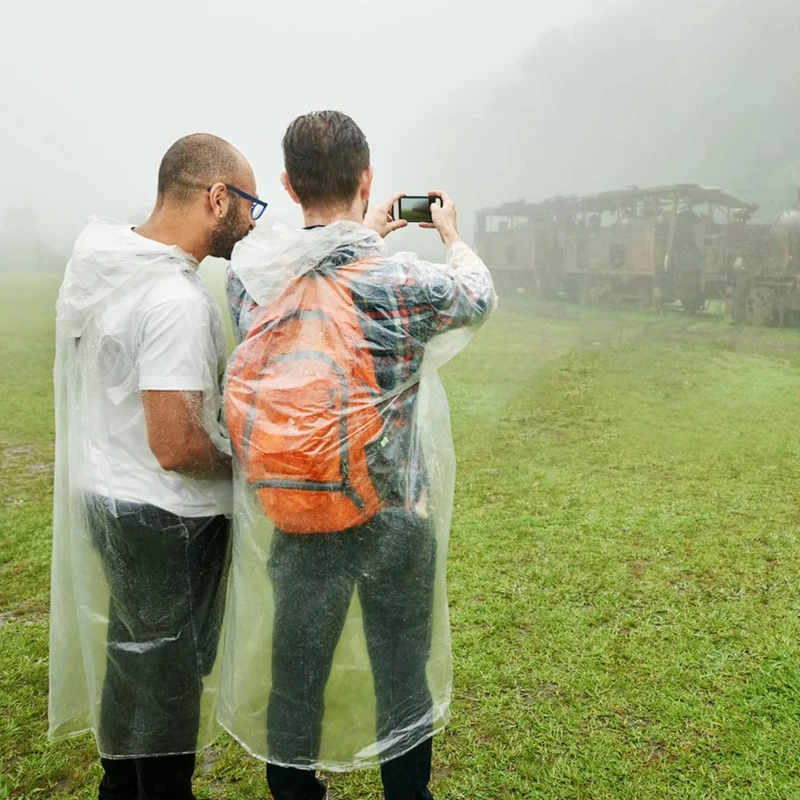6 Buah Jas Hujan Sekali Pakai, - Emergency Poncho Rain ulasan dan harga