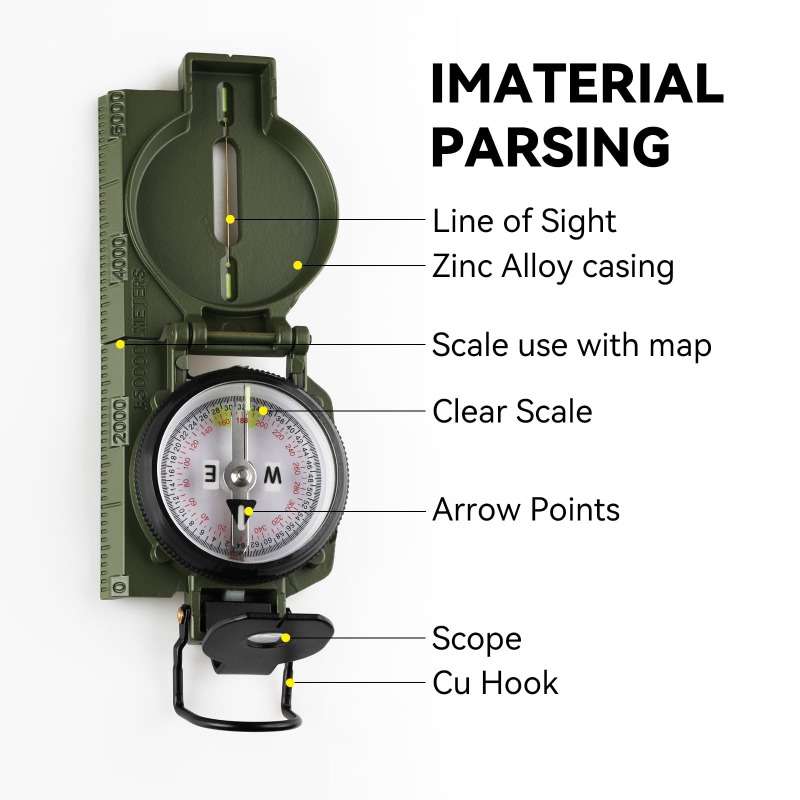 Kompas dengan Kualitas Militer - Compass Lensatic ulasan dan harga