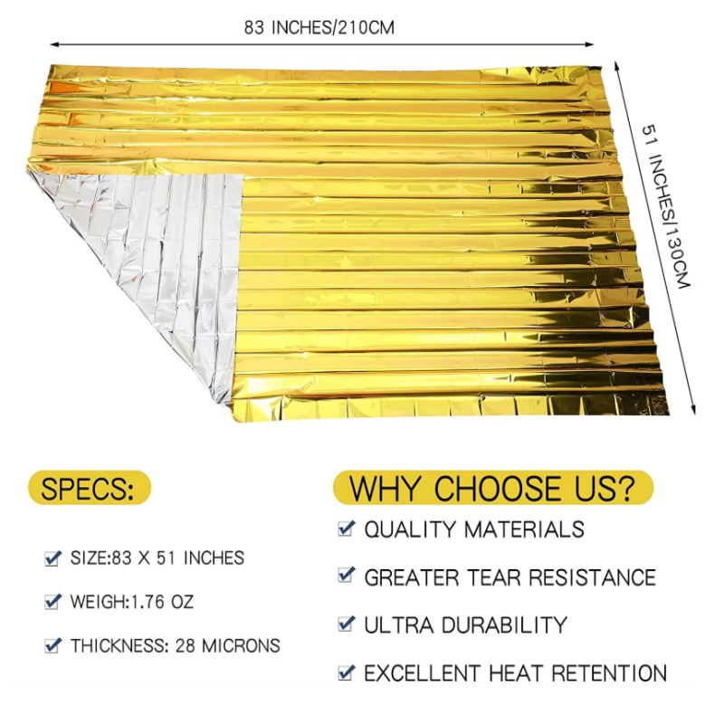 Selimut Penyelamat Termal Myla - Survival Blanket Reflective ulasan dan harga